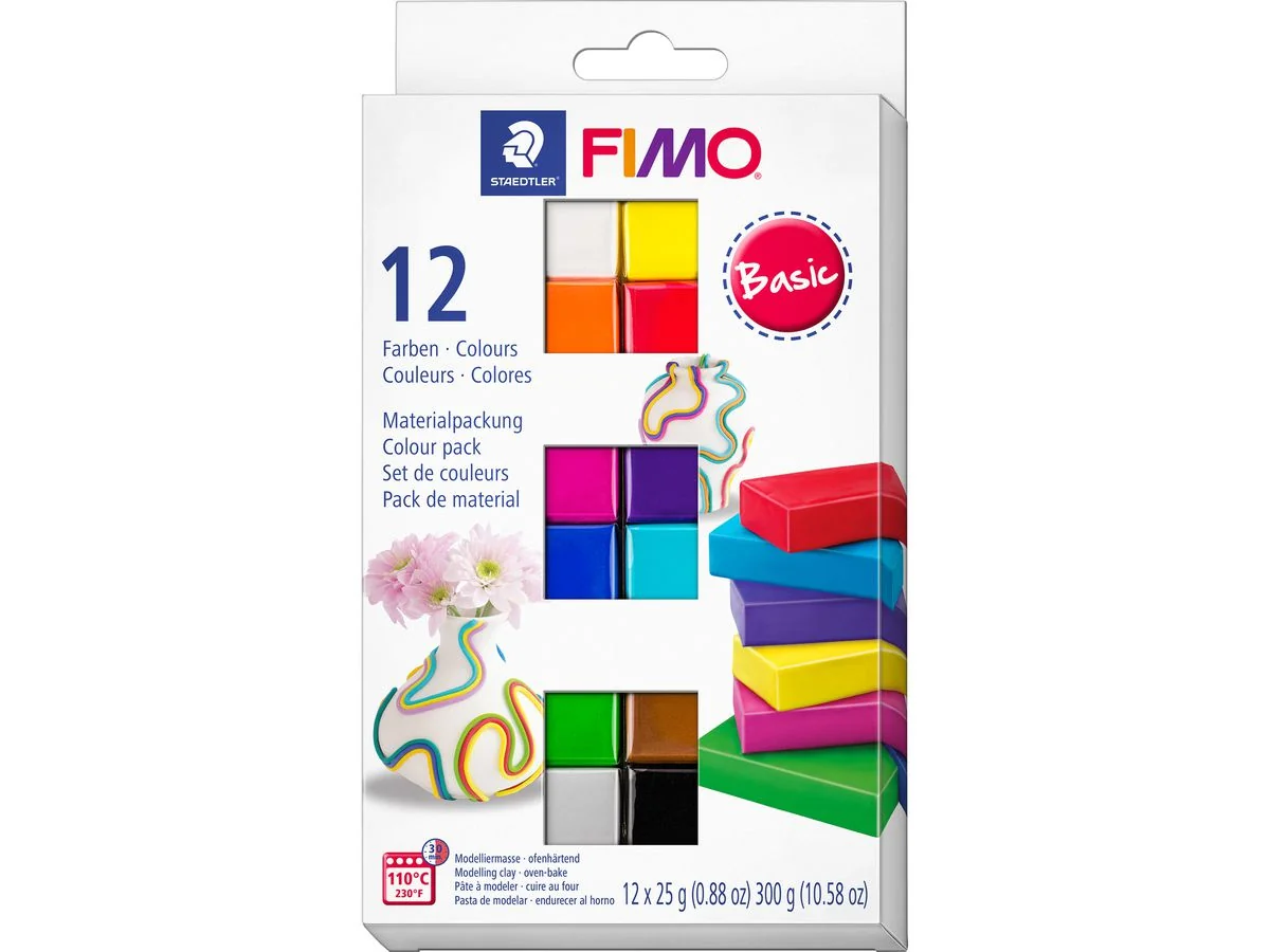 FIMO SOFT Modelliermasse-Set "Basic", 12er Set (EAN: 4007817053409)