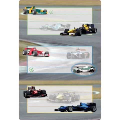 HERMA Buchetiketten "Rennautos", 76 x 35 mm (EAN: 4008705055772)