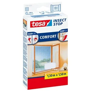 tesa Fliegengitter INSECT STOP für Fenster, 1,30 x 1,50 m, weiß (EAN: 4042448857545)