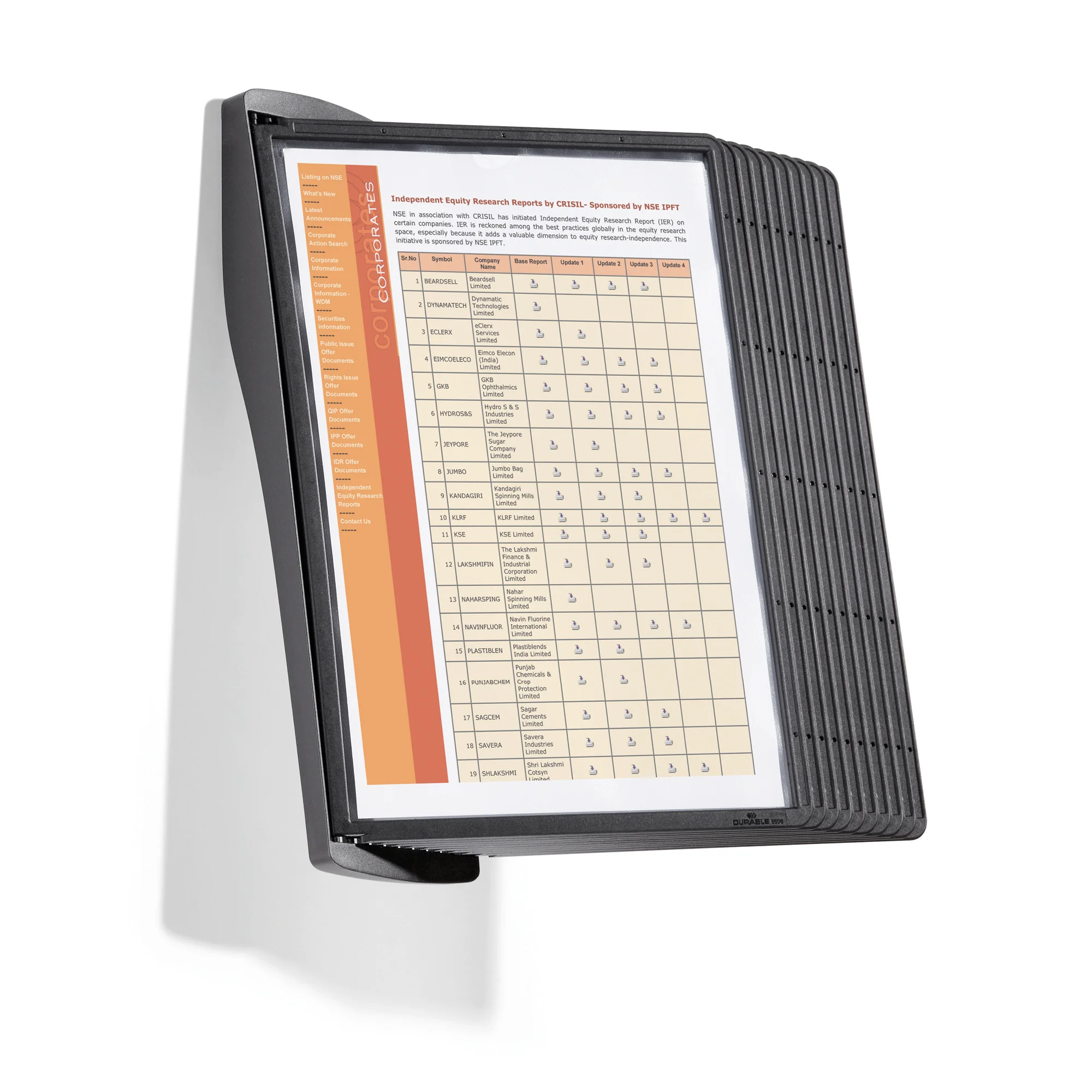 DURABLE Display-System SHERPA STYLE WALL 10, Komplett-Set (EAN: 4005546507361)