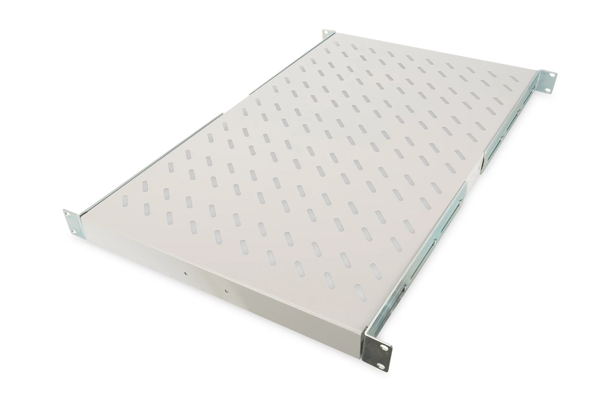 DIGITUS 19" Fachboden, 1 HE, Festeinbau, Tiefe: 720 mm, lichtgrau (RAL 7035) (EAN: 4016032135487)