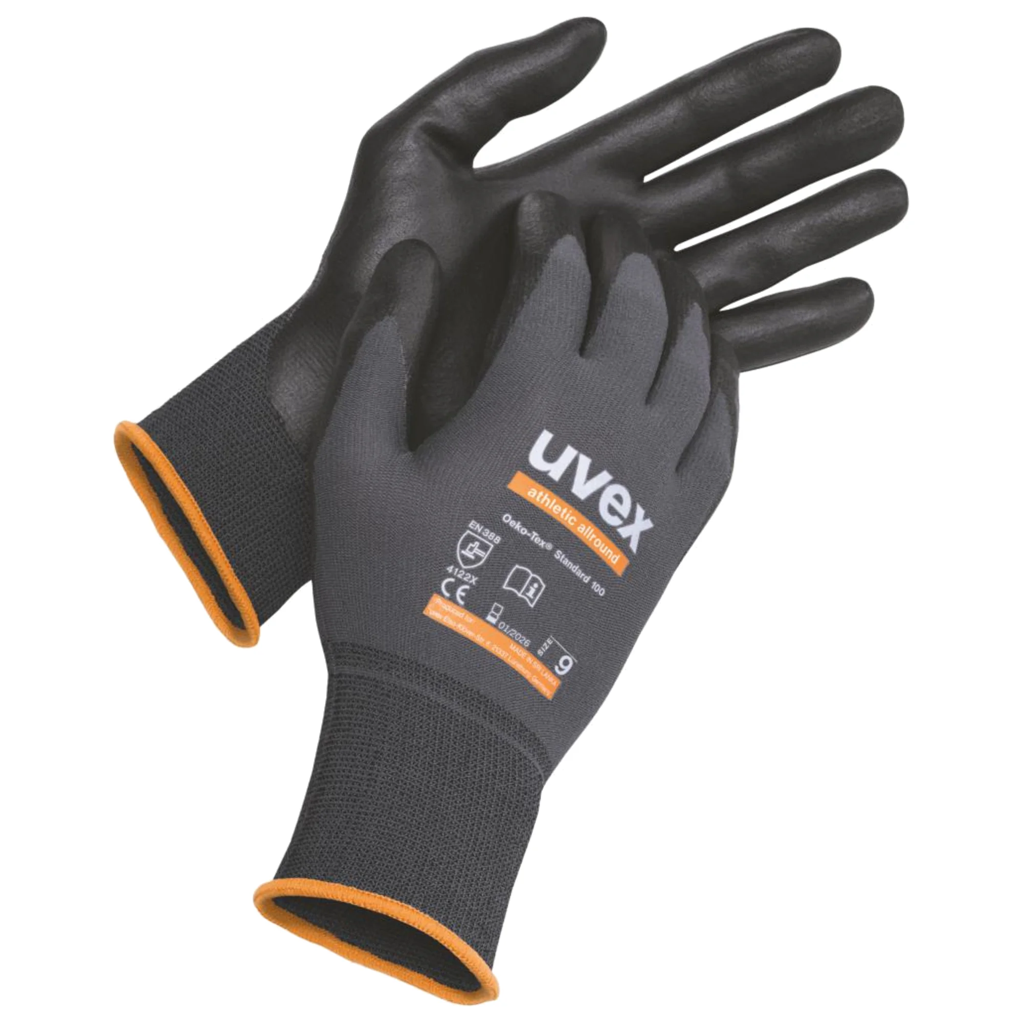 uvex Arbeitshandschuh athletic allround, Größe 10 (EAN: 4048612059050)
