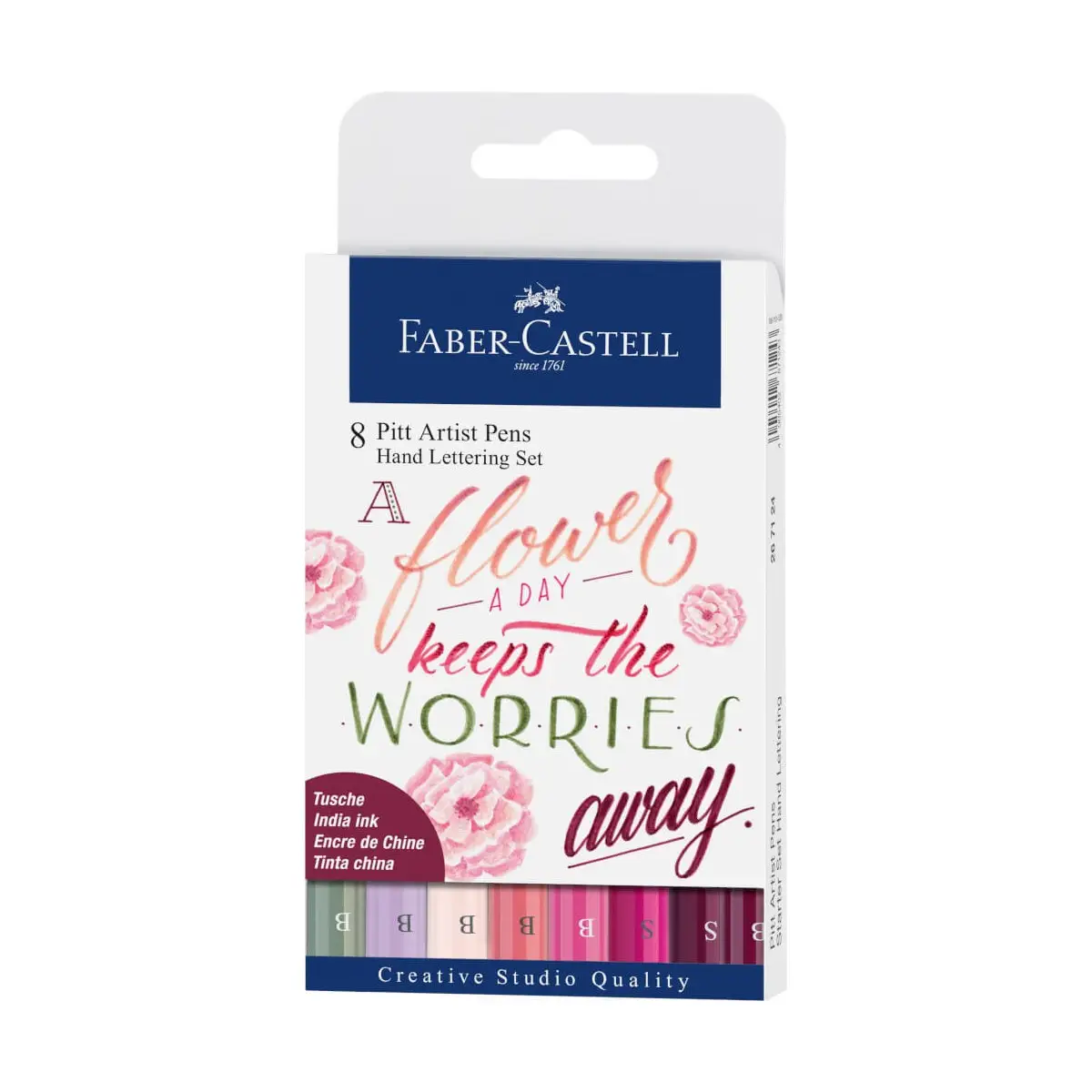 FABER-CASTELL Tuschestift PITT artist pen, 8er Etui, farbig sortiert in Rottönen (EAN: 4005402671243)