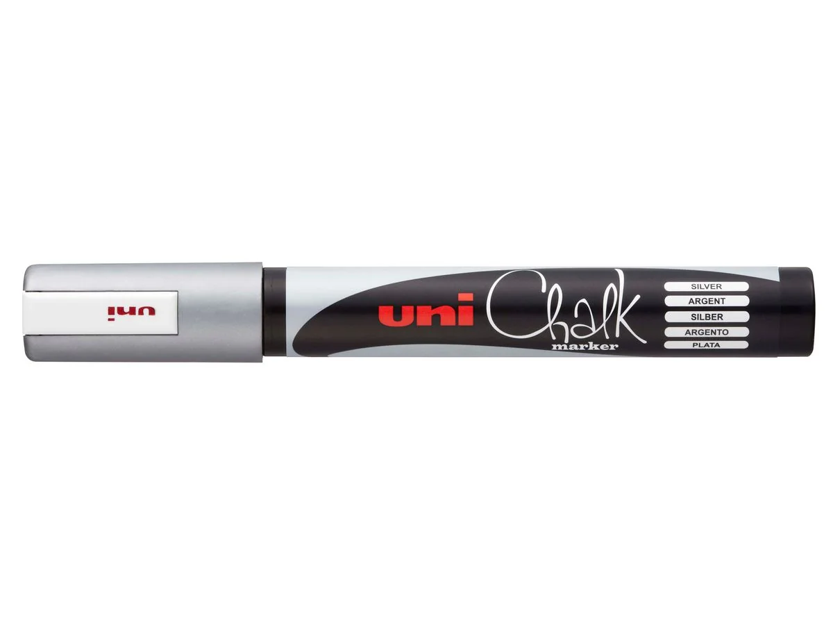 uni-ball Kreidemarker Chalk marker PWE-5M, silber (EAN: 4902778222096)