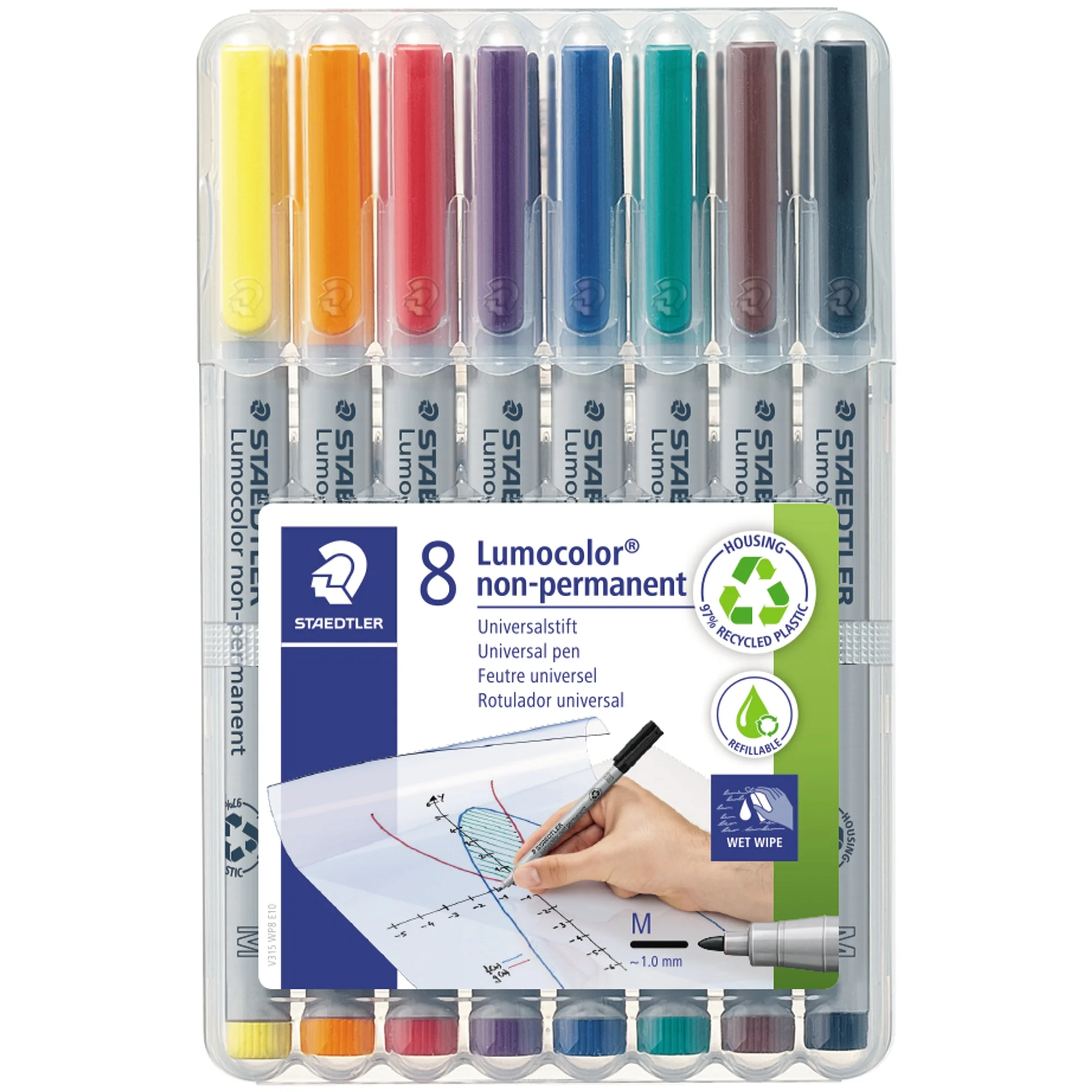 STAEDTLER Lumocolor NonPermanent-Marker 315M, 8er Etui (EAN: 4007817309339)