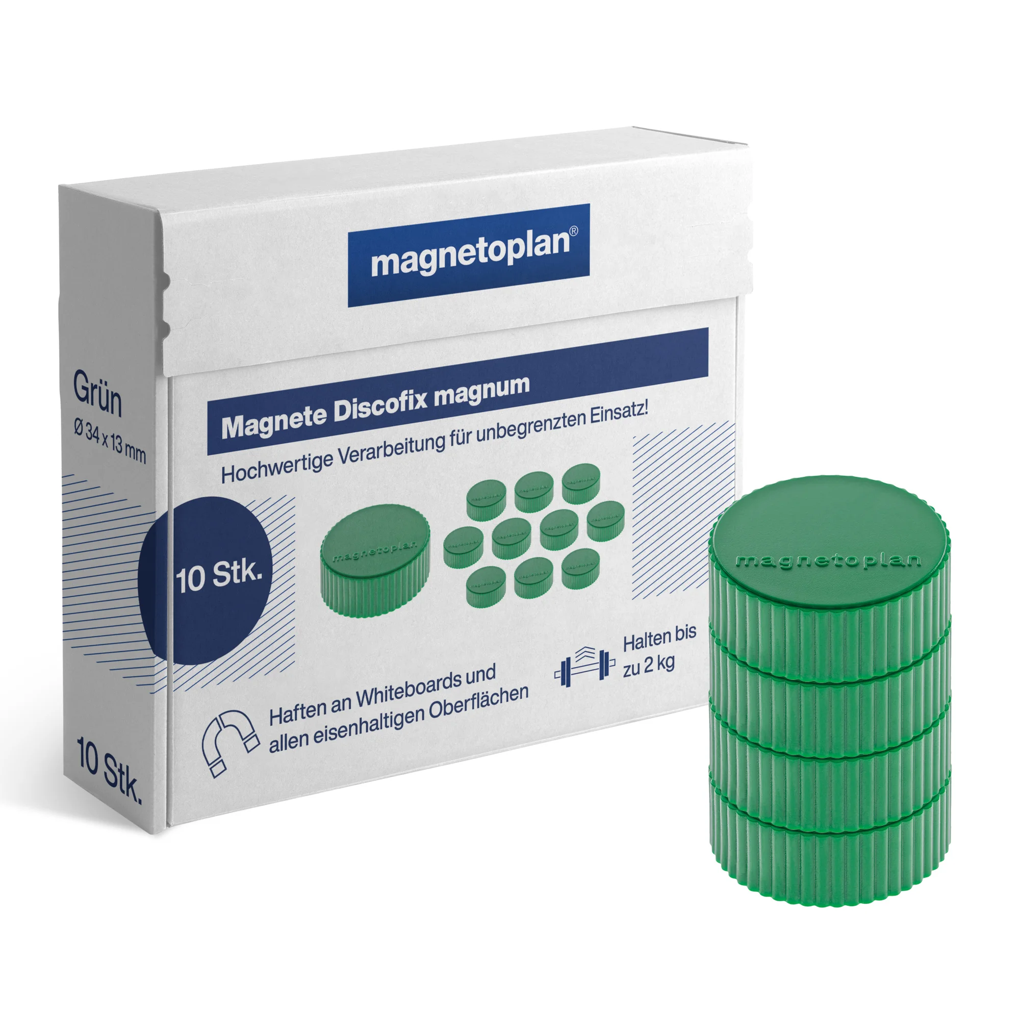 magnetoplan Discofix Rundmagnet "magnum", grün (EAN: 4013695010779)