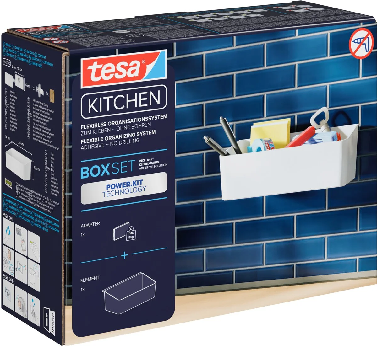 tesa KITCHEN Organisationsbox, weiß (EAN: 4063565293306)