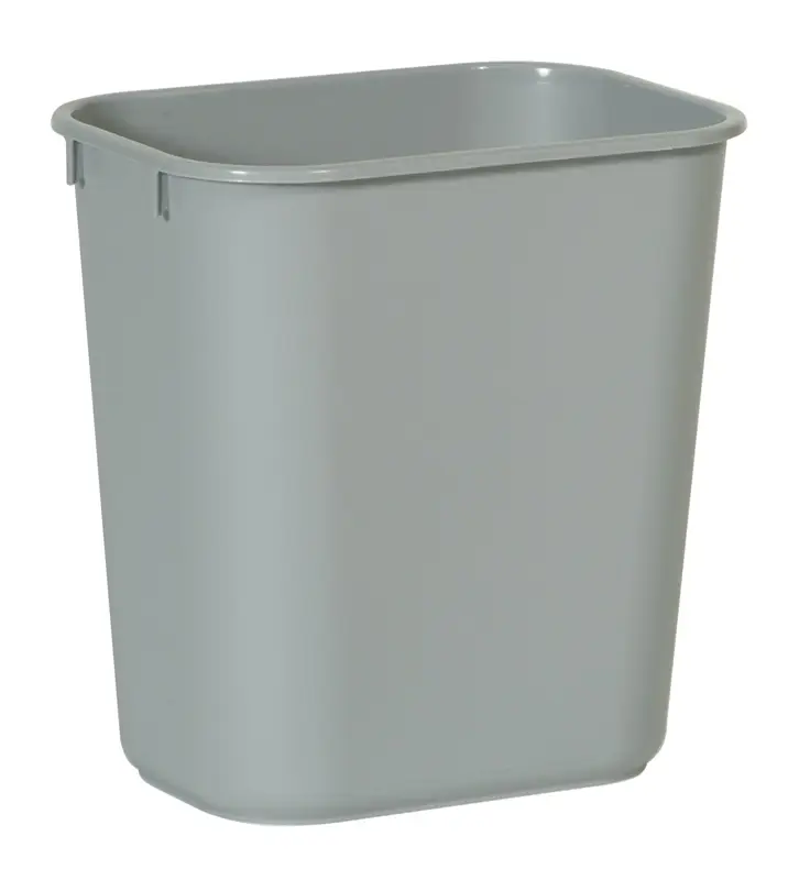 Rubbermaid Papierkorb, 12,9 Liter, rechteckig, PE, grau (EAN: 0086876018523)