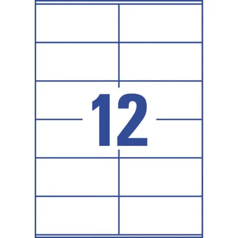AVERY Zweckform Stark haftende Papier-Etiketten, 105 x 48 mm, weiß (EAN: 4004182070079)