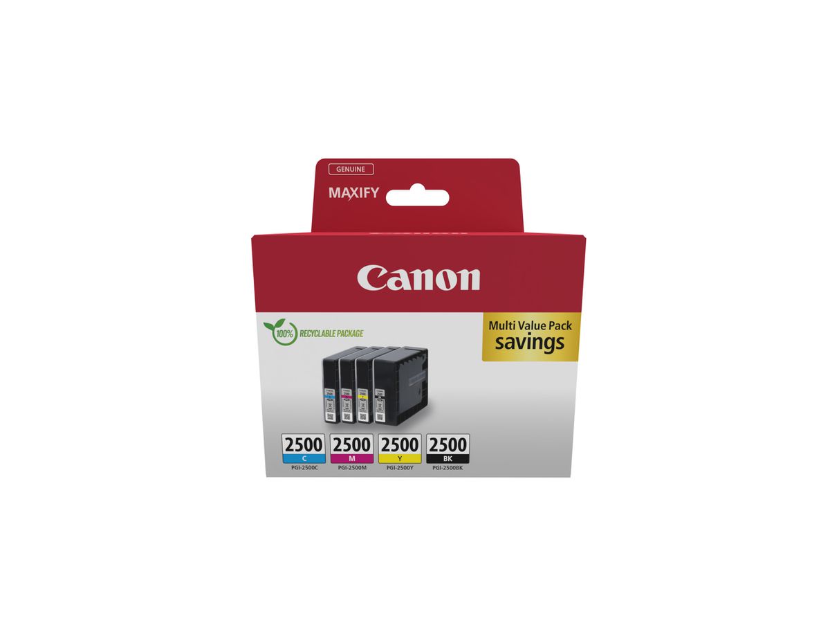 Canon Tinte PGI-2500 für Canon Maxify, Multipack (EAN: 8714574679044)