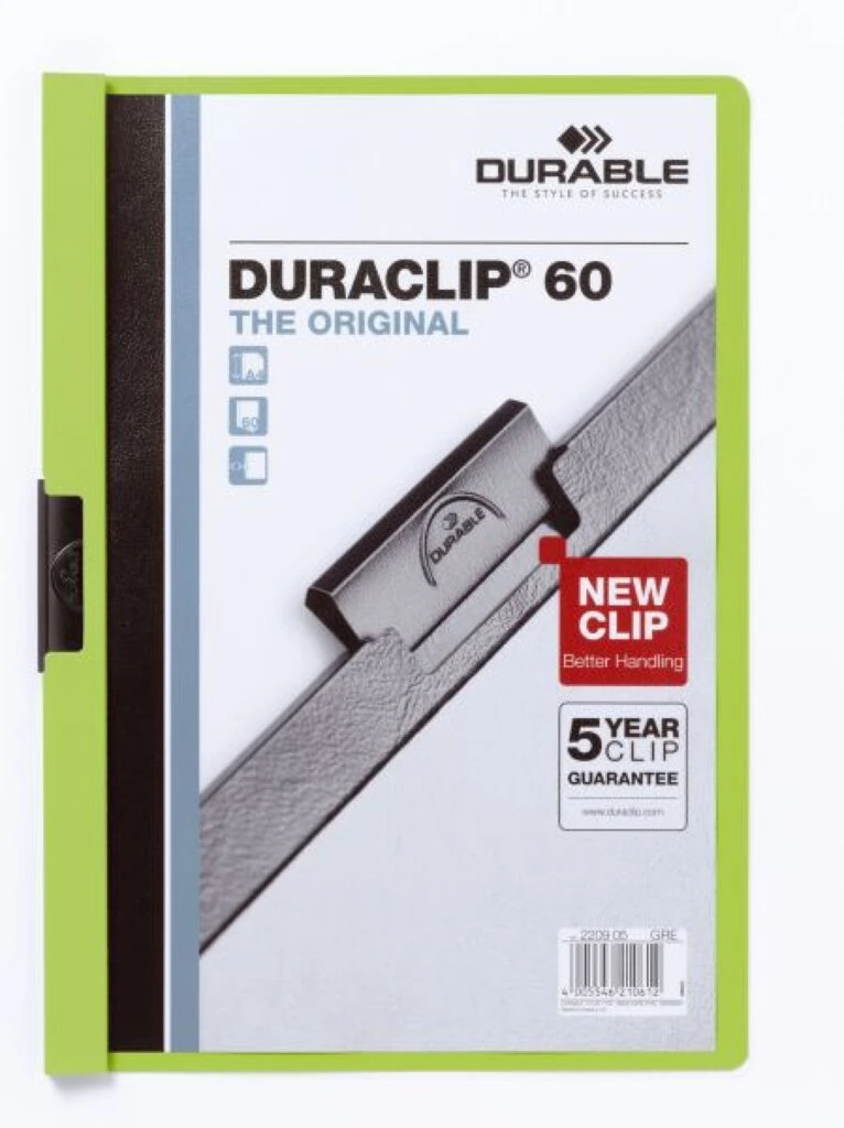 DURABLE Klemmhefter DURACLIP ORIGINAL 60, DIN A4, grün (EAN: 4005546210612)
