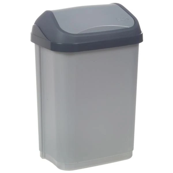 keeeper Abfalleimer "swantje", 10 Liter, silber / graphite (EAN: 4001515306959)