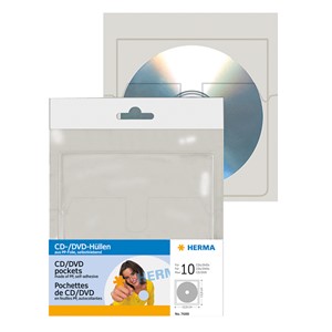 HERMA Selbstklebetasche für 1 CD/DVD, aus PP, transparent (EAN: 4008705076883)