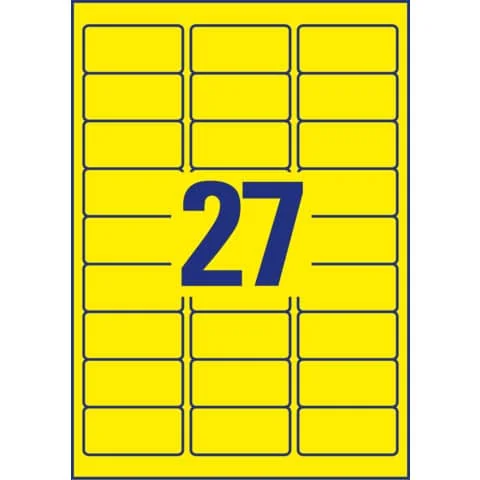 AVERY Zweckform Stick&Lift Etiketten, 63,5 x 29,6 mm, gelb (EAN: 4004182608456)