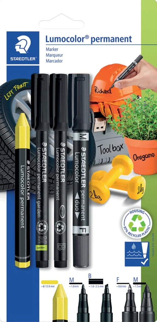 STAEDTLER Lumocolor Permanent-Marker-Set, Blisterkarte (EAN: 4007817076705)