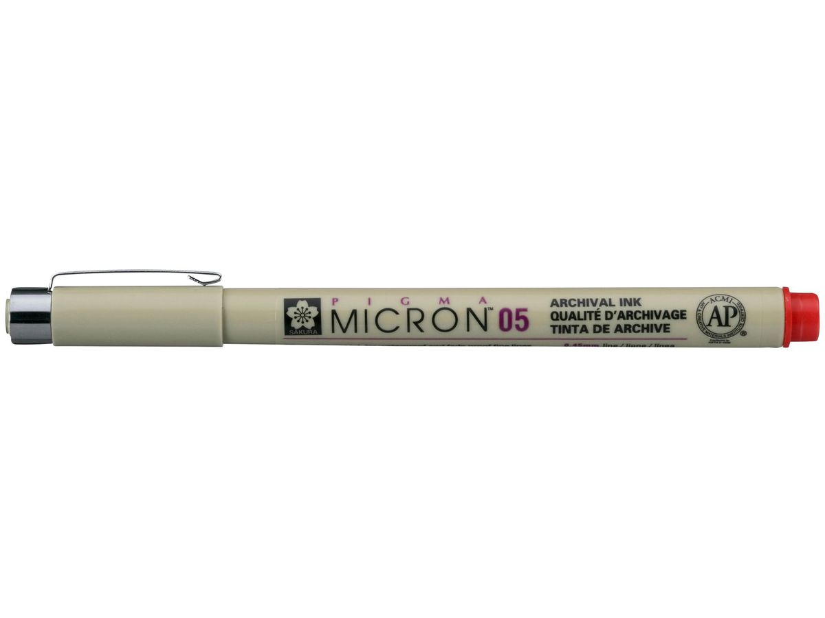 SAKURA Fineliner PIGMA MICRON 05, rot (EAN: 0084511306417)