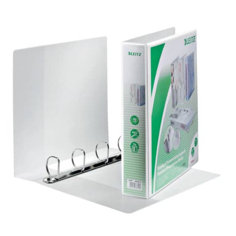 LEITZ Präsentations-Ringbuch, A4 Überbreite, weiß, 4 D-Ring (EAN: 4002432367160)