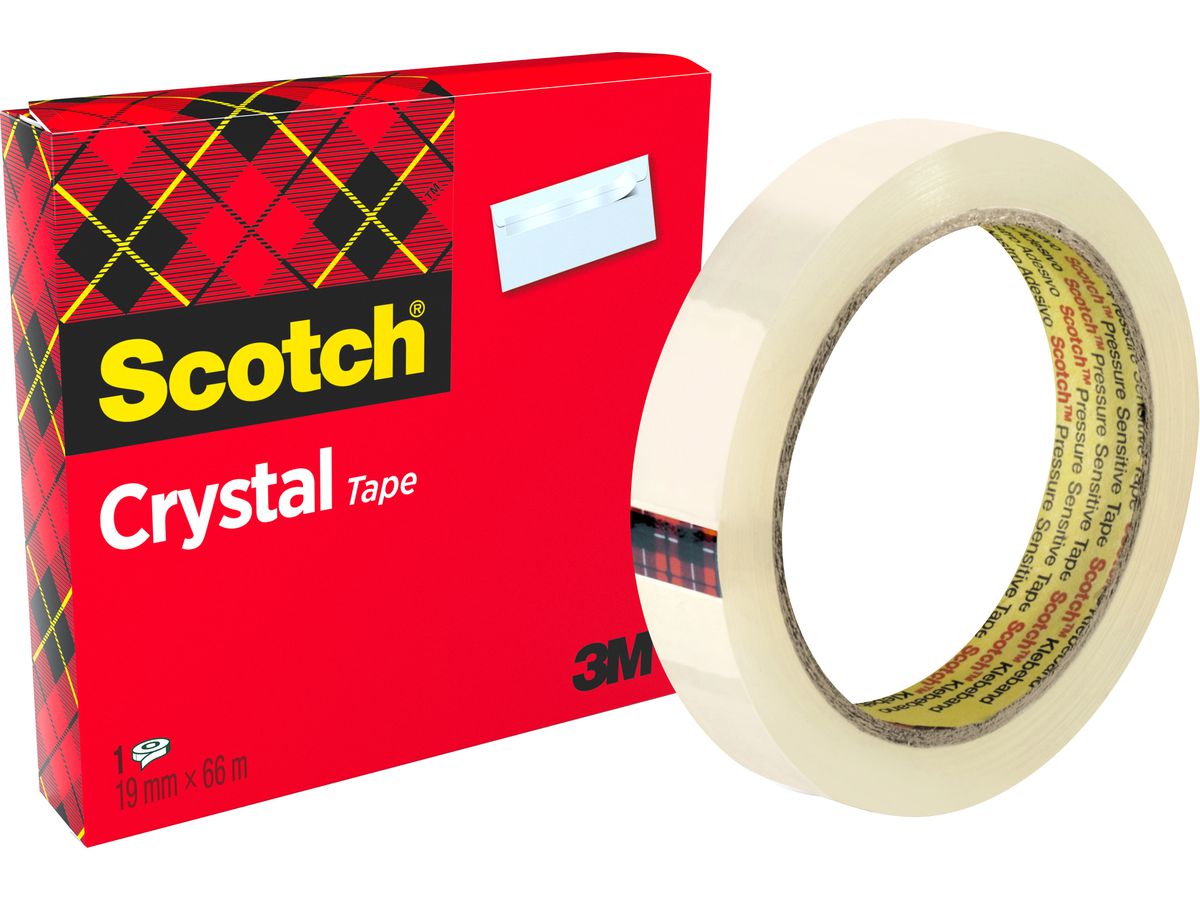 Scotch Klebefilm Crystal Clear 600, 19 mm x 66 m, Karton (EAN: 3134375261951)