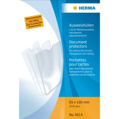 HERMA Ausweishülle, PP, 1-fach, 0,14 mm, Format: 65 x 100 mm (EAN: 4008705050142)