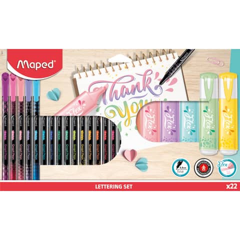 Maped Handlettering-Set, 22er Set (EAN: 3154149837199)
