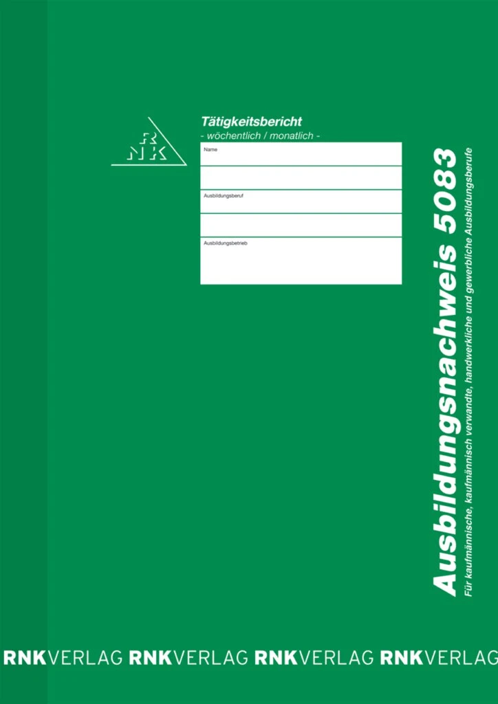 RNK Verlag Ausbildungsnachweis-Heft, wöchentlich/monatlich (EAN: 4002871508308)