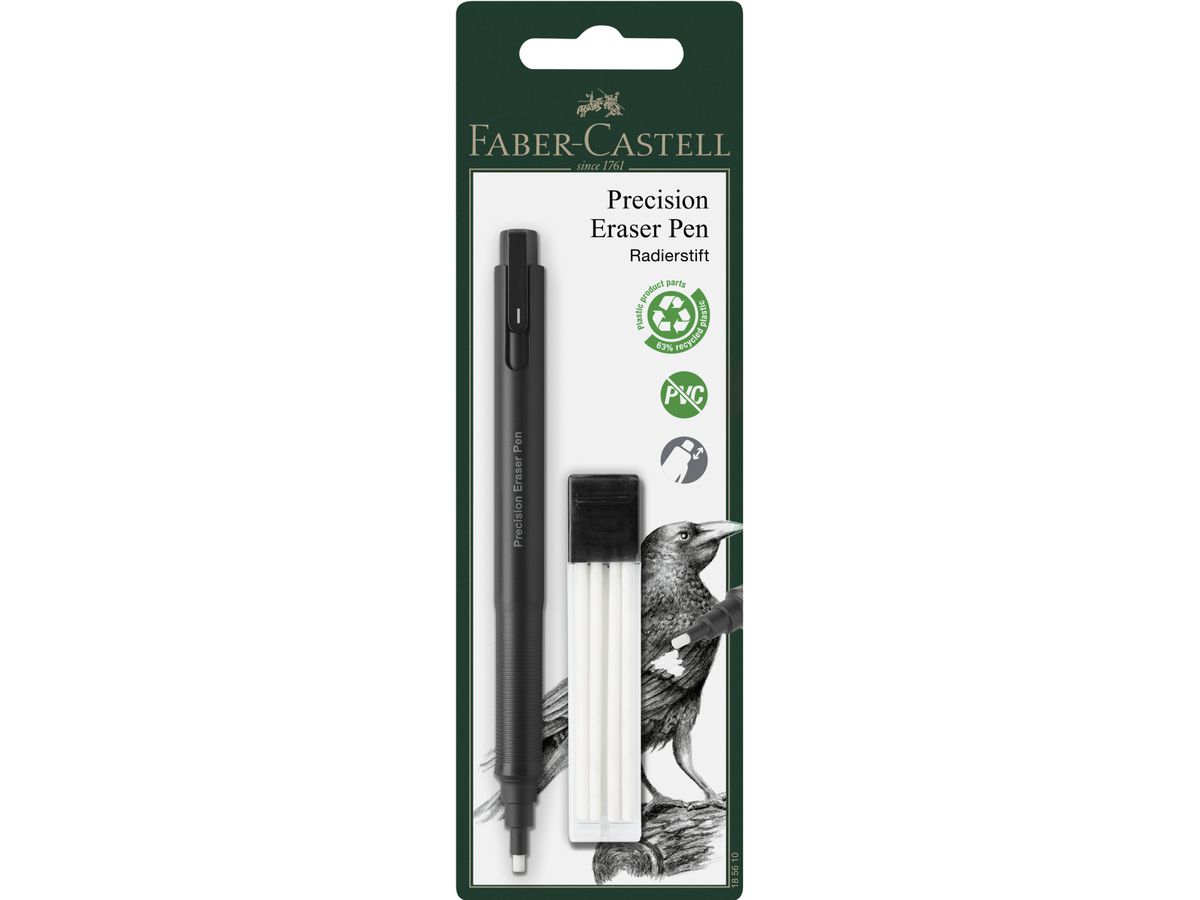 FABER-CASTELL Radierstift PRECISION ERASER PEN, Blisterkarte (EAN: 4005401856108)