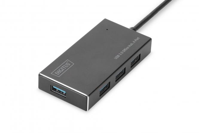 DIGITUS USB 3.0 Hub Super Speed, 4-Port, mit Netzteil (EAN: 4016032444244)