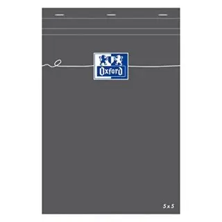 Oxford Notizblock, DIN A5, kariert, 80 Blatt, grau (EAN: 3020121063019)