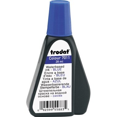 trodat Stempelfarbe 7011, 28 ml, blau (EAN: 0092399558835)