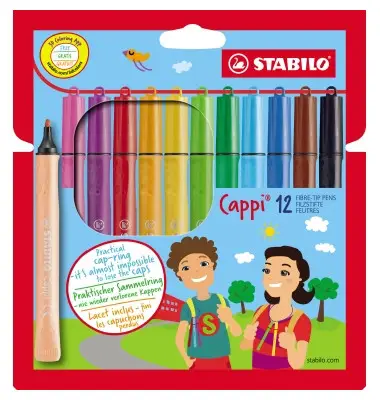 STABILO Fasermaler Cappi, 12er Kartonetui (EAN: 4006381483711)