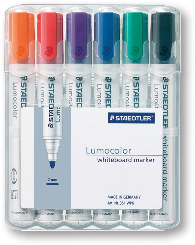 STAEDTLER Lumocolor Whiteboard-Marker 351, 6er Etui (EAN: 4007817328941)