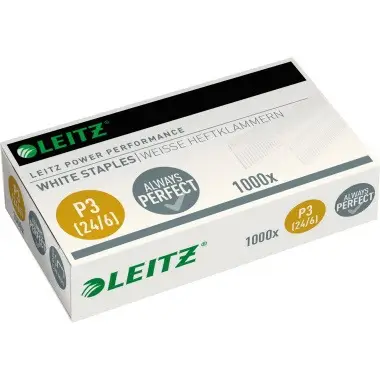 LEITZ Heftklammern 24/6 Power Performance P3, weiß (EAN: 4002432399178)