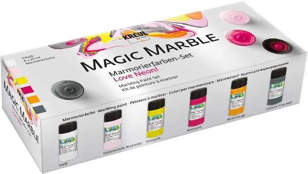 KREUL Marmorierfarbe "Magic Marble", Set Love Neon! (EAN: 4000798122584)