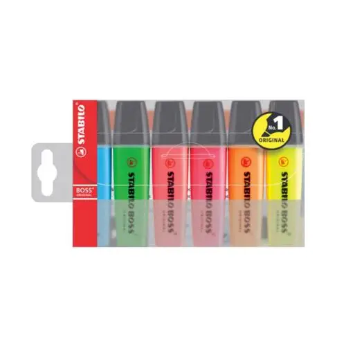 STABILO Textmarker BOSS ORIGINAL, 6er Kunststoffetui (EAN: 4006381215701)