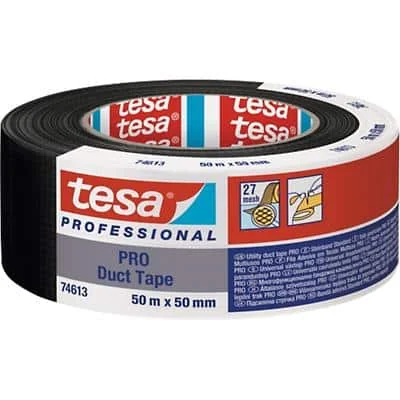 tesa Gewebeband Duct Tape PRO, 50 mm x 50 m, schwarz (EAN: 4063565117855)