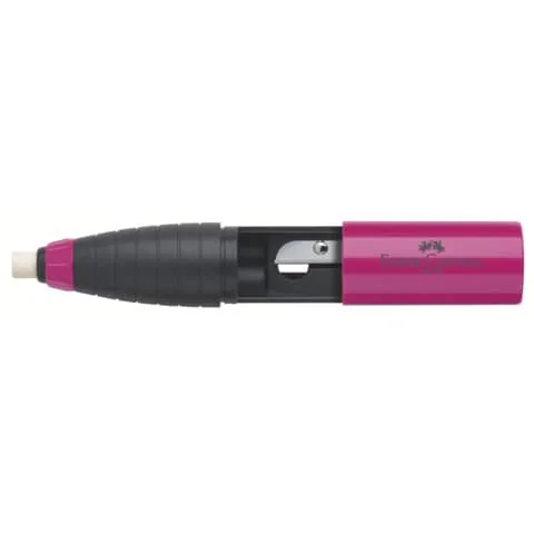 FABER-CASTELL Radierer-Spitzer-Kombination, brombeer/blau (EAN: 6933256611703)