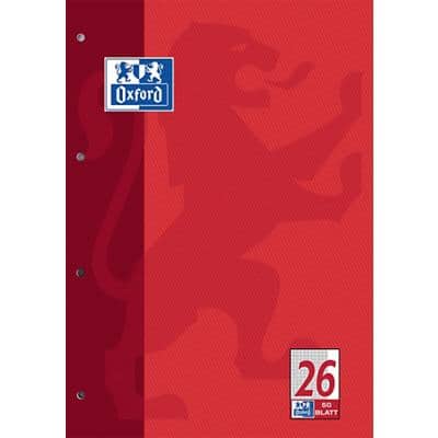 Oxford Schulblock DIN A4, 50 Blatt, kopfgeleimt, Lineatur 26 (EAN: 4006144582149)