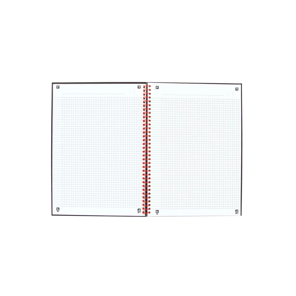Oxford Spiralbuch "Black n' Red", DIN A5, kariert, Karton, schwarz (EAN: 4006140009237)