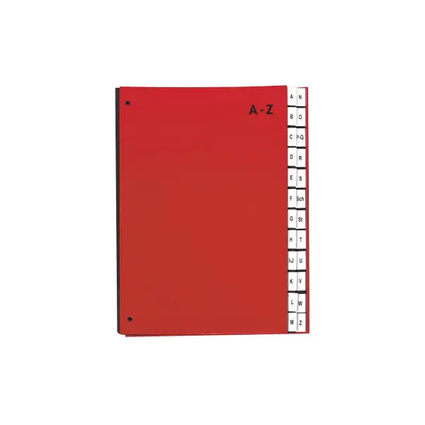 PAGNA Pultordner Color, DIN A4, A - Z, 24 Fächer, rot (EAN: 4013951000261)