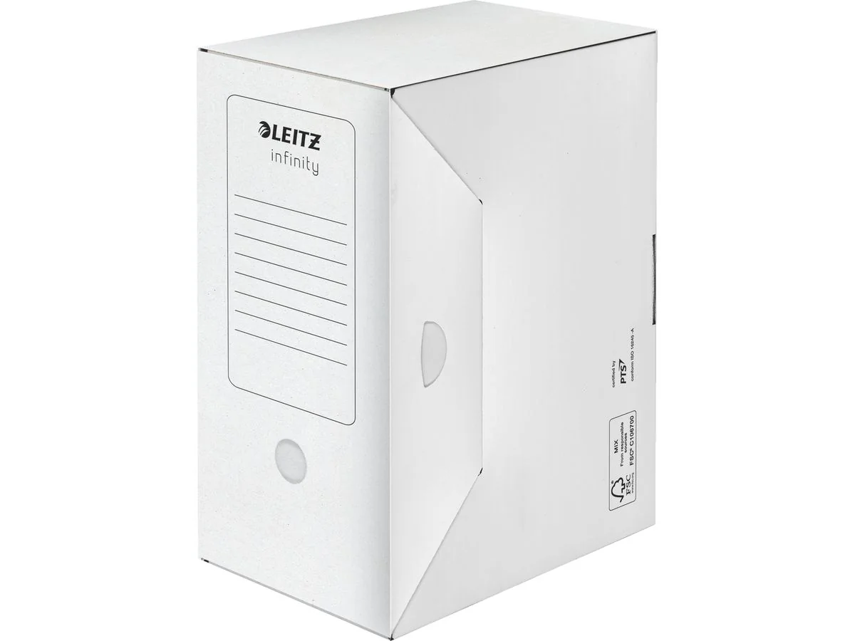 LEITZ Archiv-Schachtel Infinity, weiß, säurefrei, (B)150 mm (EAN: 4002432399017)