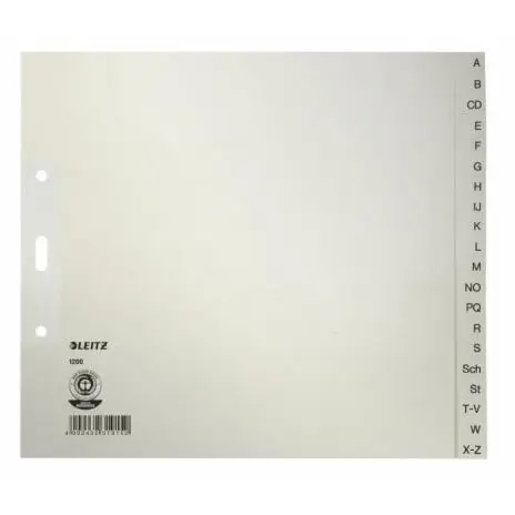 LEITZ Tauenpapier-Register, A-Z, A4 Überbreite, halbe Höhe (EAN: 4002432319152)