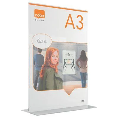 nobo Tischaufsteller Premium Plus, Acryl, DIN A3 hoch (EAN: 5028252620833)