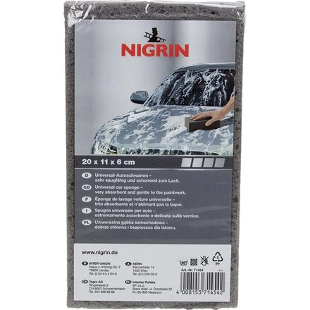 NIGRIN Universal-Autoschwamm zur Fahrzeugwäsche, schwarz (EAN: 4008153714542)