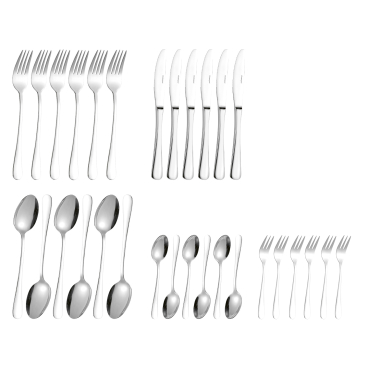 Esmeyer 30-teiliges Besteck SYLVIA, aus Chrom-Edelstahl (EAN: 4007796031511)