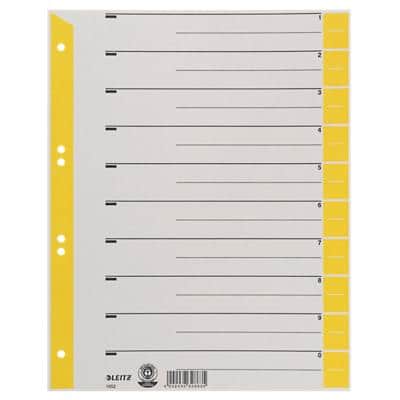 LEITZ Trennblätter, A4 Überbreite, Kraftkarton 230g/qm, gelb (EAN: 4002432328635)