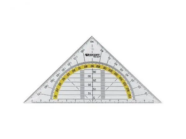 WESTCOTT Geometriedreieck, Hypotenuse: 140 mm, flexibel (EAN: 4027521512184)