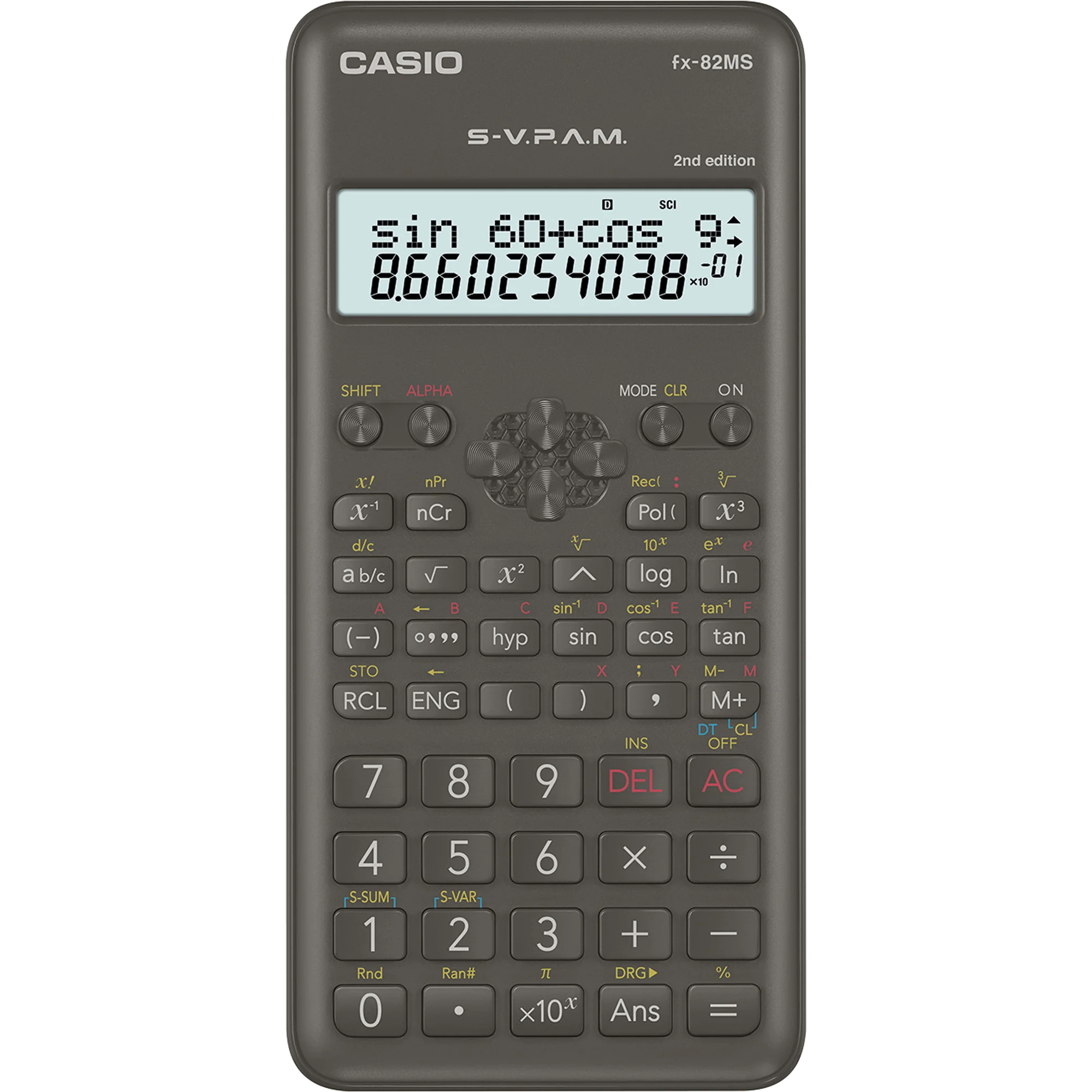 CASIO Schulrechner FX-82 MS 2nd edition, Batteriebetrieb (EAN: 4549526612107)