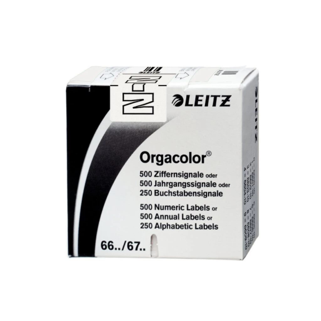 LEITZ Buchstabensignal Orgacolor "N", auf Rolle, weiß (EAN: 4002432314225)