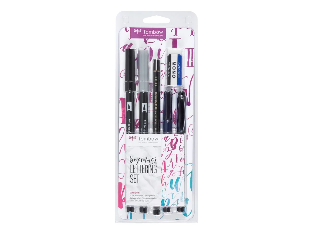Tombow Handlettering-Set "beginner", 6er Set, schwarz & cool grey (EAN: 4003198130012)