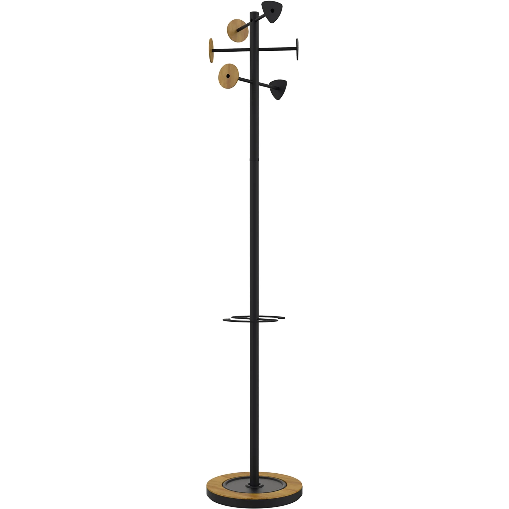 UNiLUX Garderobenständer BORA Bamboo, schwarz-bambus (EAN: 3595560030460)